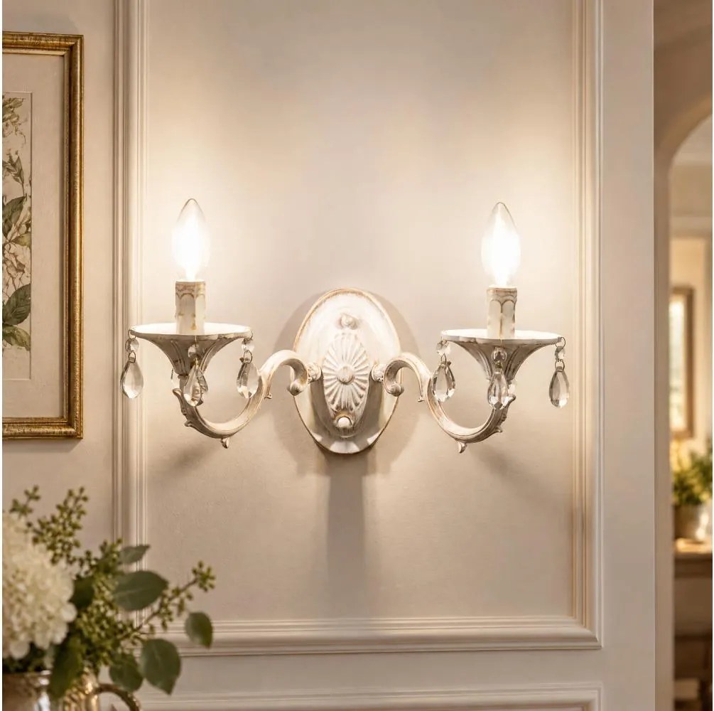 BRILAGI - Lampa ścienna CLASSIC 2xE14/10W/230V kremowa/patyna