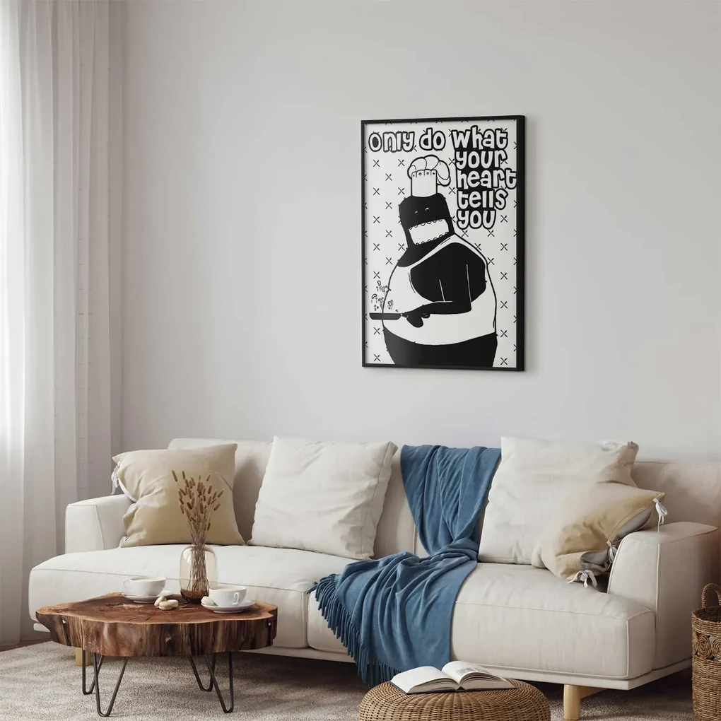 Plakat Motto 29,7x42 cm z ramą czarną bez marginesu ARTGEIST B