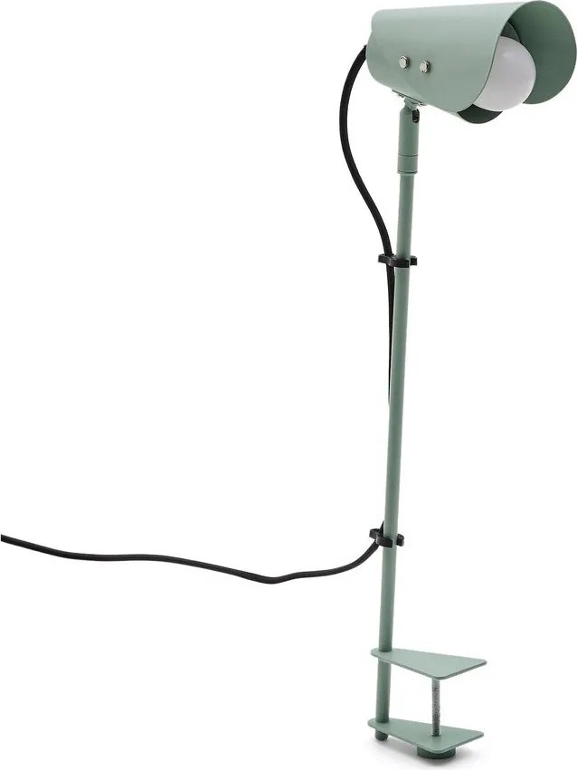 Zielona metalowa lampa stołowa z klipsem (wysokość 51 cm) Jula – Kave Home