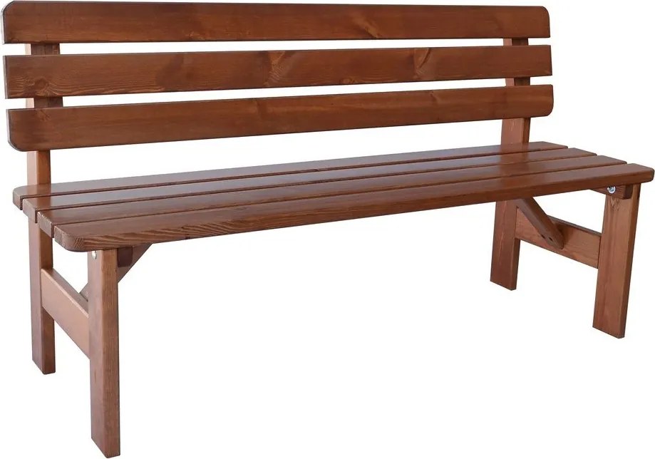 Drewniana ławka ogrodowa Viking - 150 cm, lakierowana