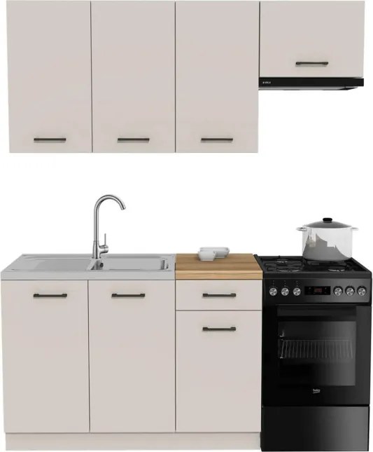 Zestaw Mebli Kuchennych MODERN 170 cm Kaszmir/Biały Nowoczesny