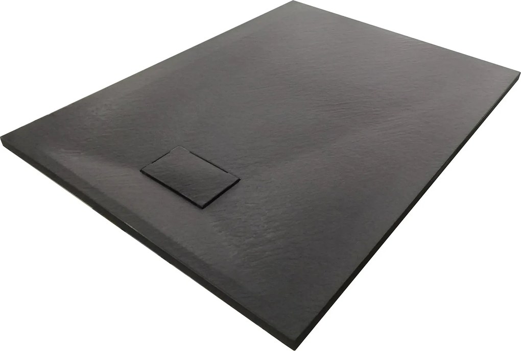 Brodzik prostokątny serii GT wykonany z SMC w kolorze czarnym