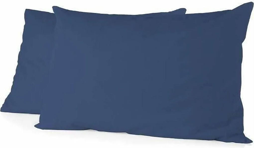 Zestaw 2 poduszek prostokątnych 50 x 70 cm z bawełny - Niebieski