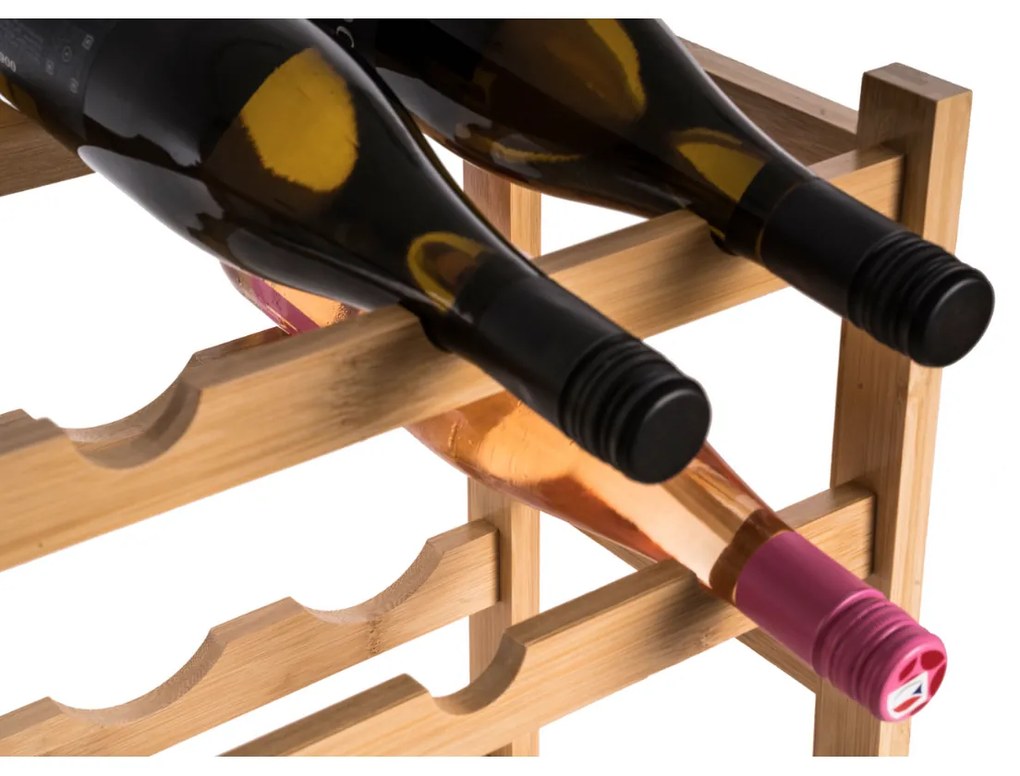 G21 Bambusowy regał na wino, 8 butelek, S