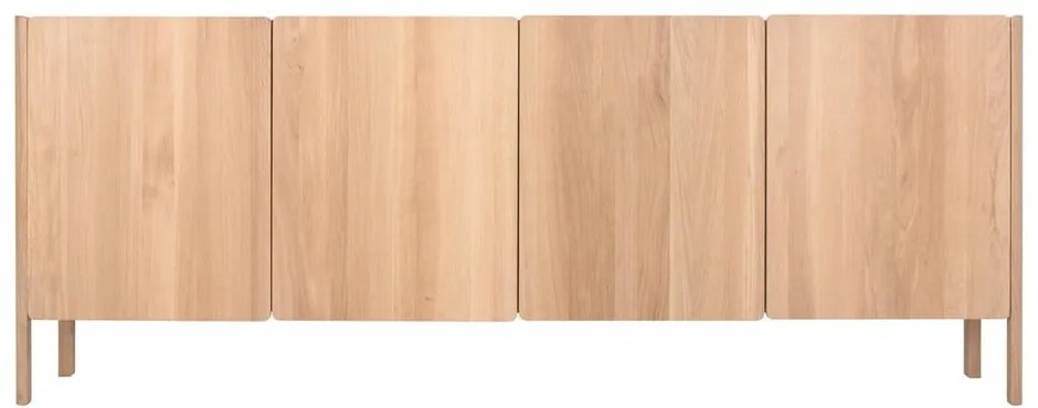 Komoda z litego drewna dębowego w naturalnym kolorze 220x85x42 cm Dvor – Gazzda