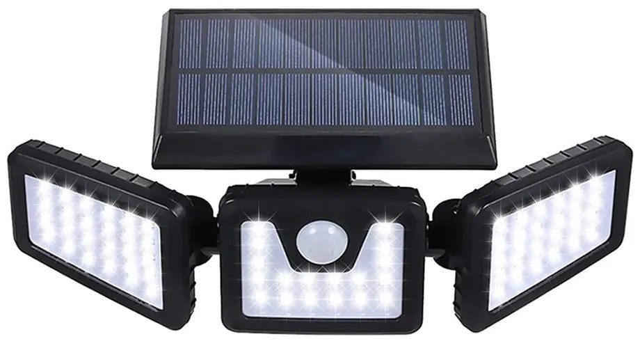 Lampa solarna obrotowa z 3 panelami