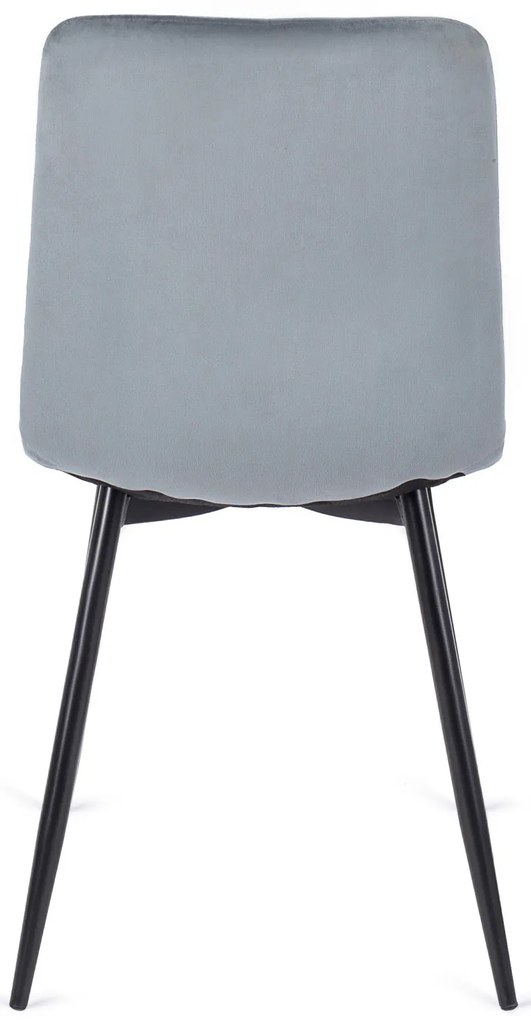 Zestaw stół Okrągły LINO 100 cm Orzech/Czarny i 4 Krzesła Tapicerowane do Salonu ROBIN Szare Welurowe Nowoczesne Loft