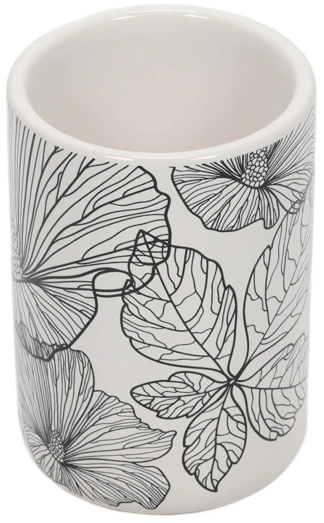 Kubek na szczoteczki do zębów BLACKFLORA, ceramiczny