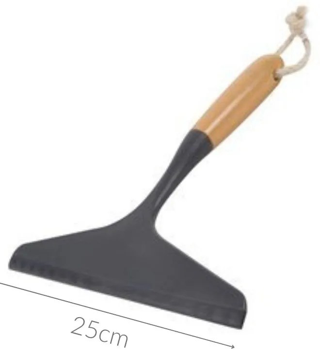 Ściągaczka do okien, 25 cm, z bambusowym uchwytem