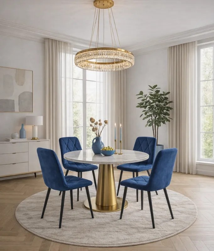 Krzesło do jadalni MARVIN, niebieski