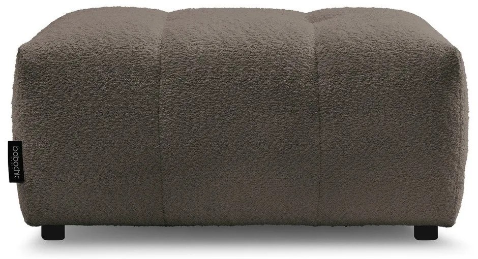 Brązowy podnóżek z materiału bouclé Roxelane – Bobochic Paris