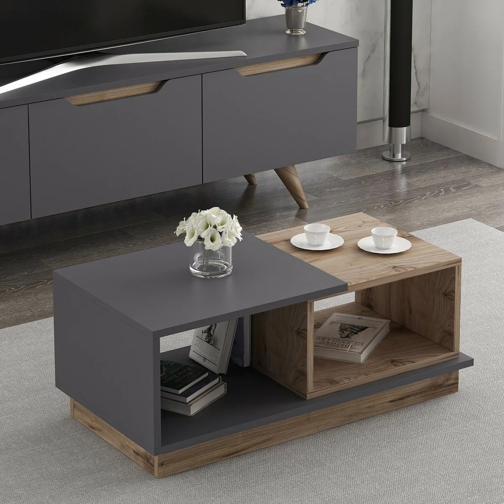 Stolik konferencyjny Concept Anthracite and Oak