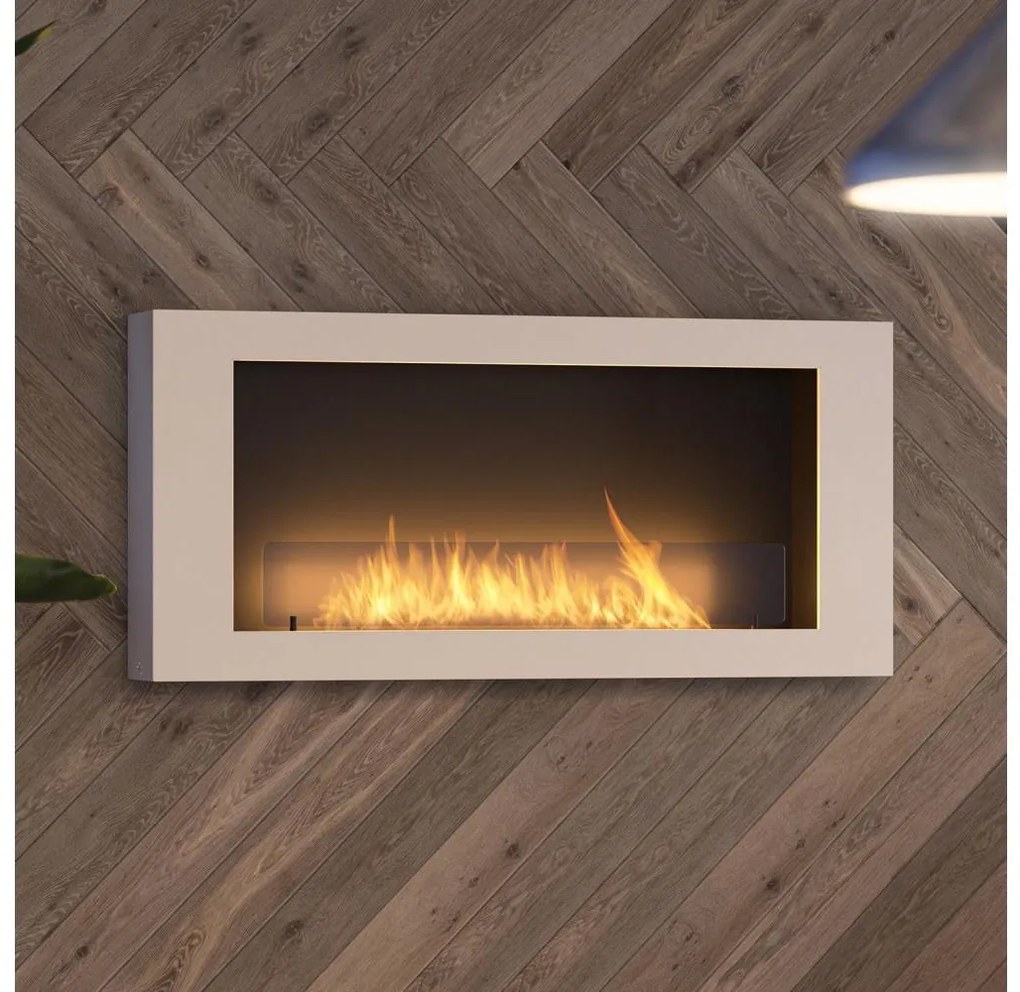 InFire - Biokominek ścienny 120x56 cm 3kW biały