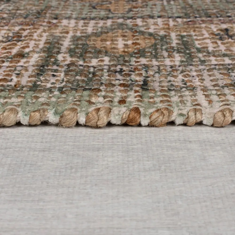 Chodnik z mieszanki juty tkany ręcznie w kolorze khaki 60x230 cm Selena Jute Traditional – Flair Rugs