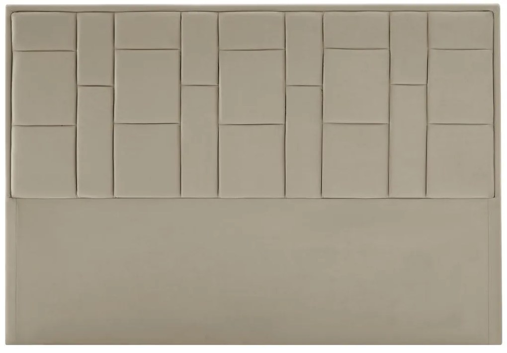 Zagłówek do łóżka 140 cm - Welur - Taupe - HERMINE