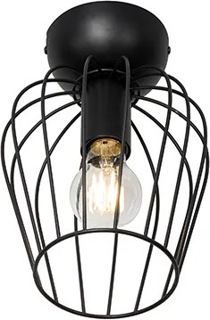 Nowoczesna lampa sufitowa czarna druciana - Palica