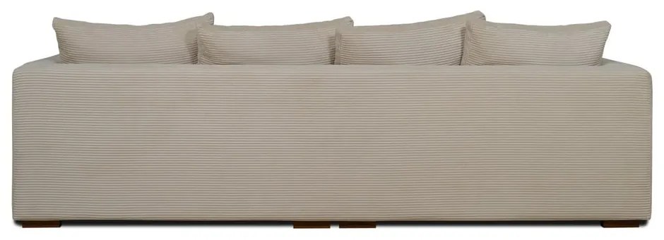 Beżowa sztruksowa sofa 266 cm Comfy – Scandic