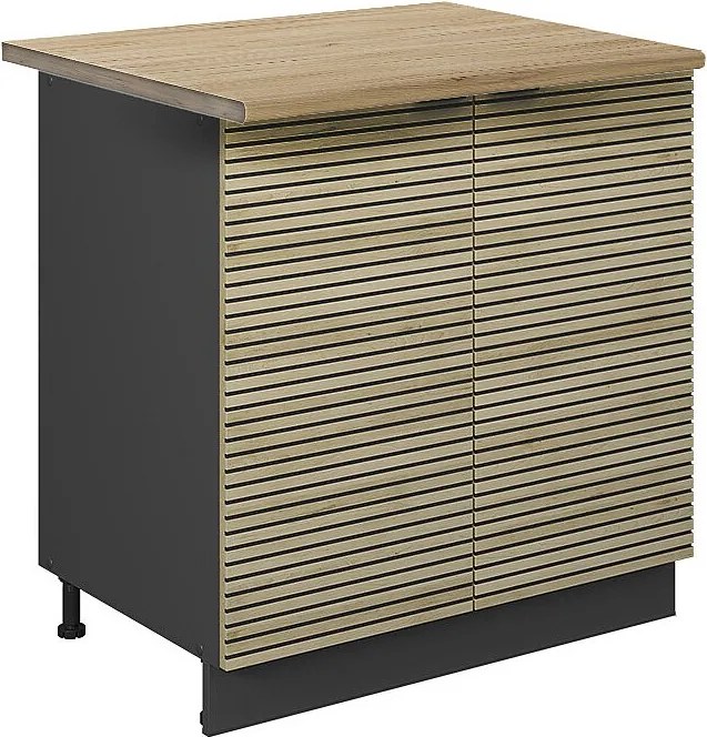 Szafka pod zlew panel dębowy 80x60x82 fame-line