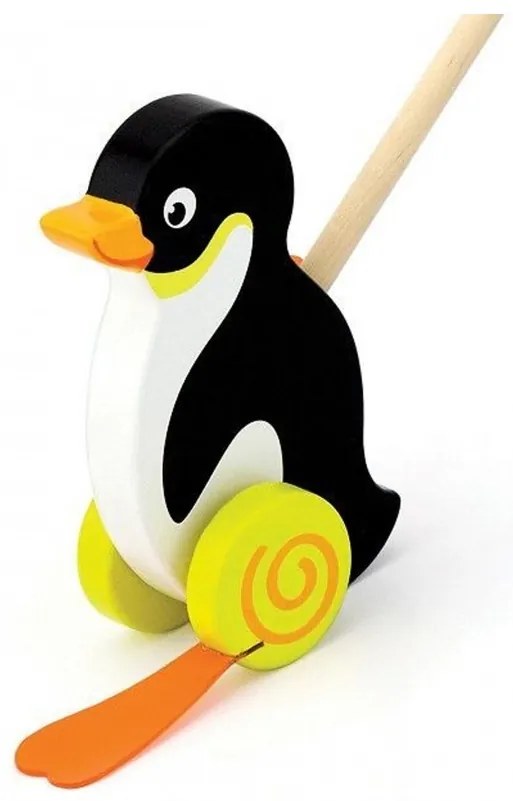 Viga toys drewniany pchacz pingwin