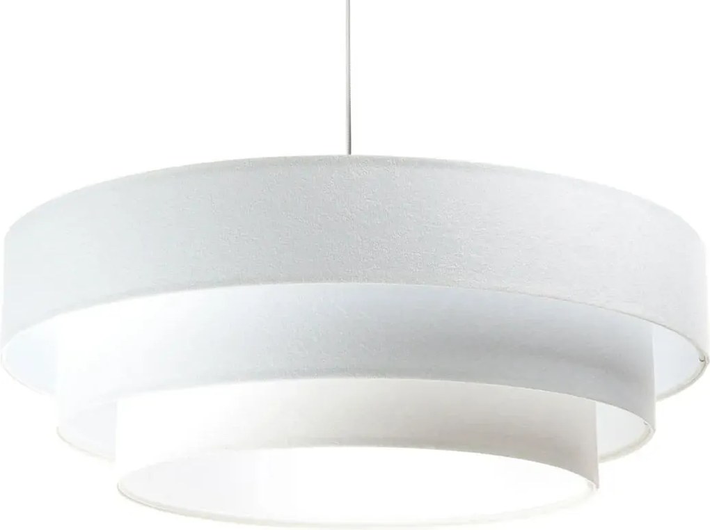 Biała skandynawska lampa wisząca welurowa - 6X S440 P0-G14