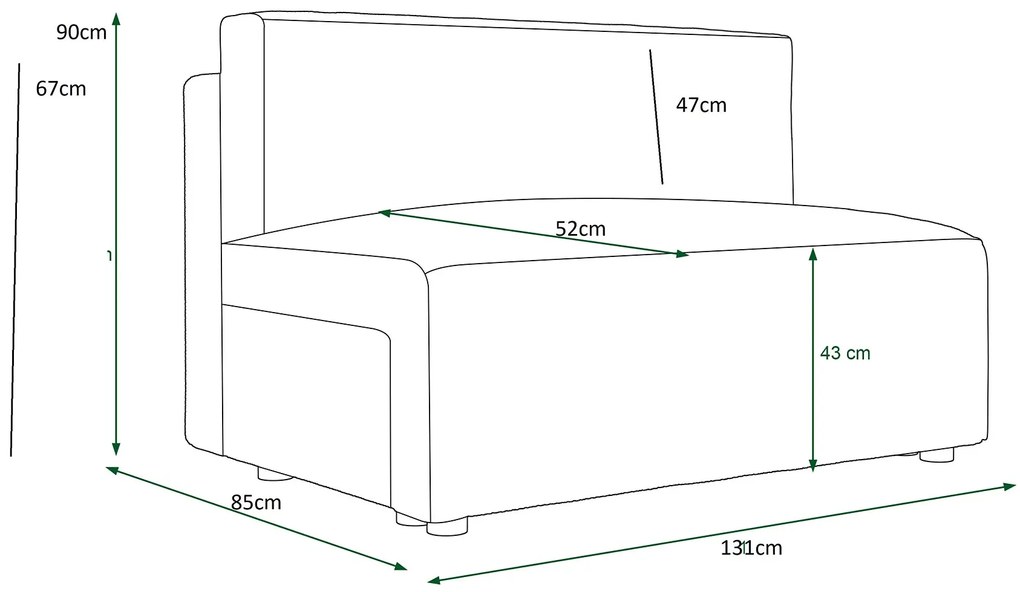 Ciemnoróżowa sofa sofa z funkcją spania H0-A85