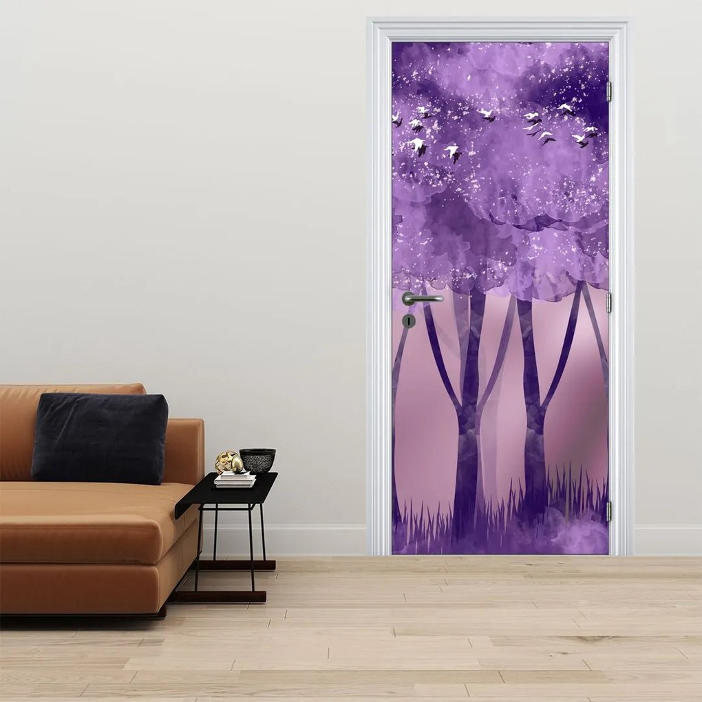 Fototapeta na drzwi - Jeleń w magicznym lesie (95x205cm)