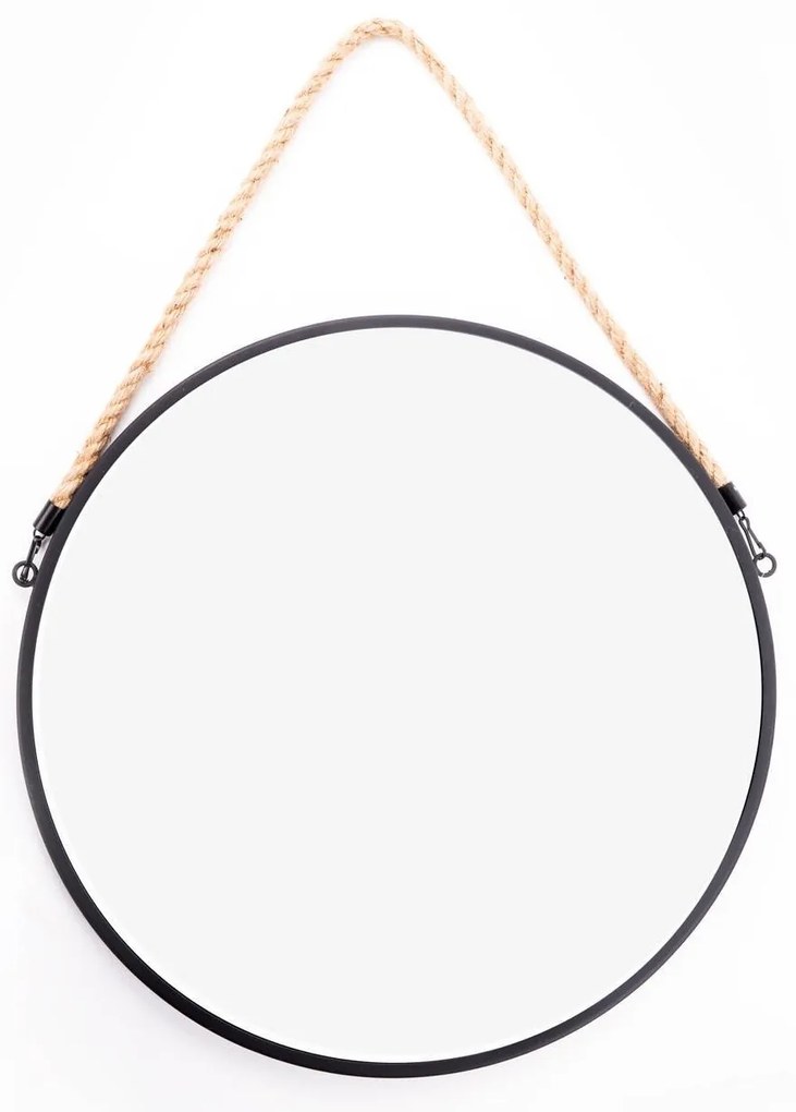Lustro ścienne okrągłe na sznurku, Ø 37 cm