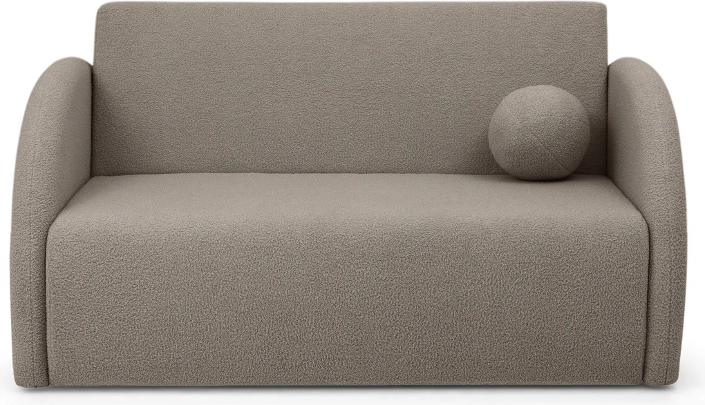 Sofa rozkładana Nubi trzyosobowa 140 cm z pojemnikiem - beżowa boucle Quelle 16