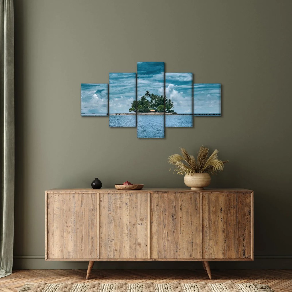 Obraz - wyspa na morzu (125x70 cm)