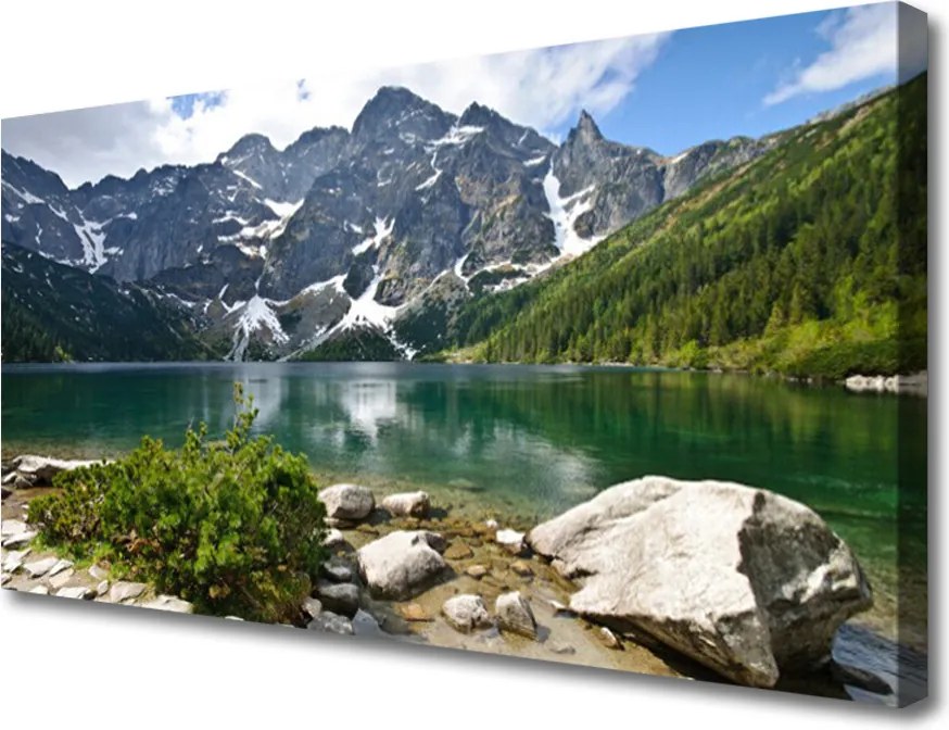 Fotoobraz na płótnie Szczyty Gór nad Lustrem Wody