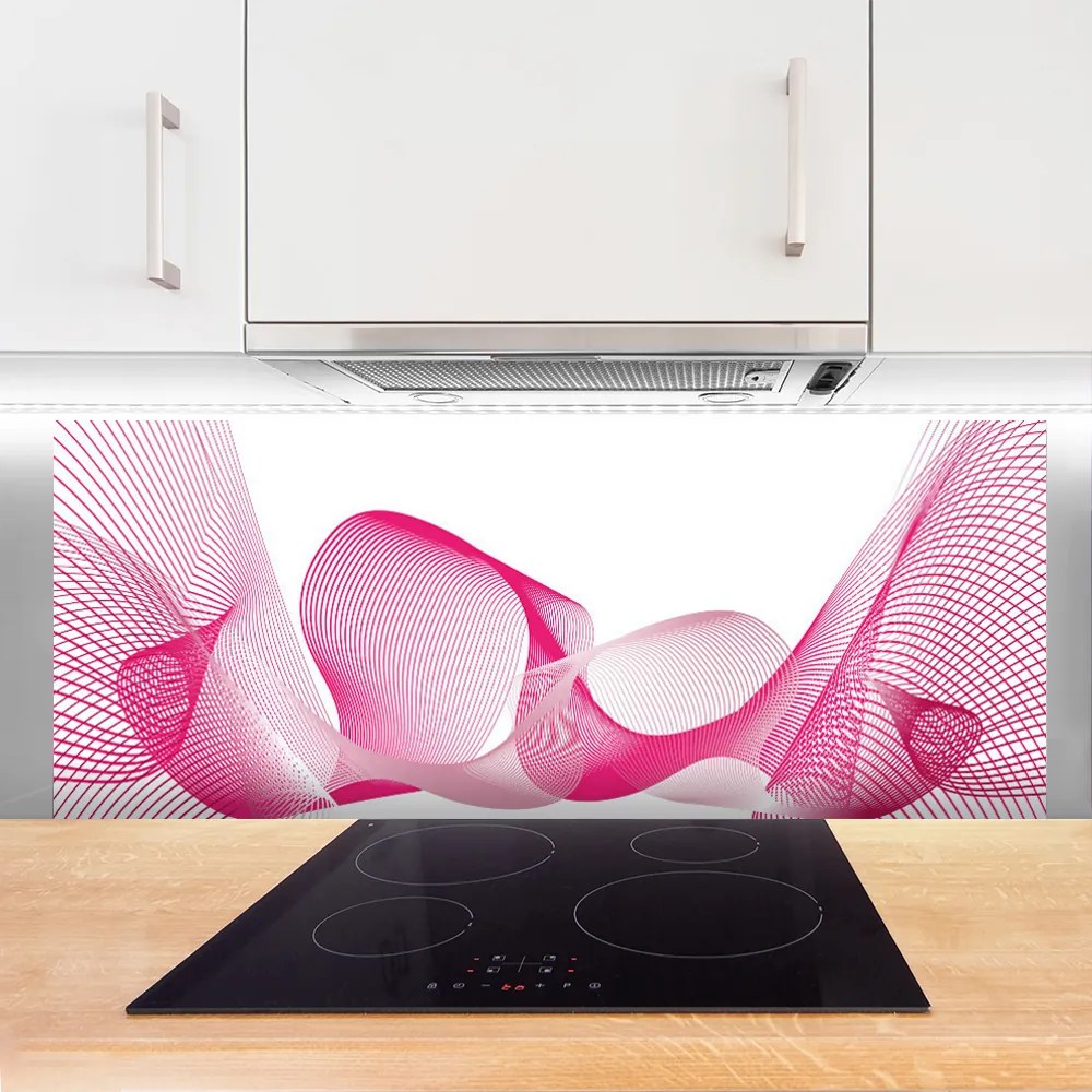 Szkło Ozdobne do Kuchni Płynna Geometria Linii