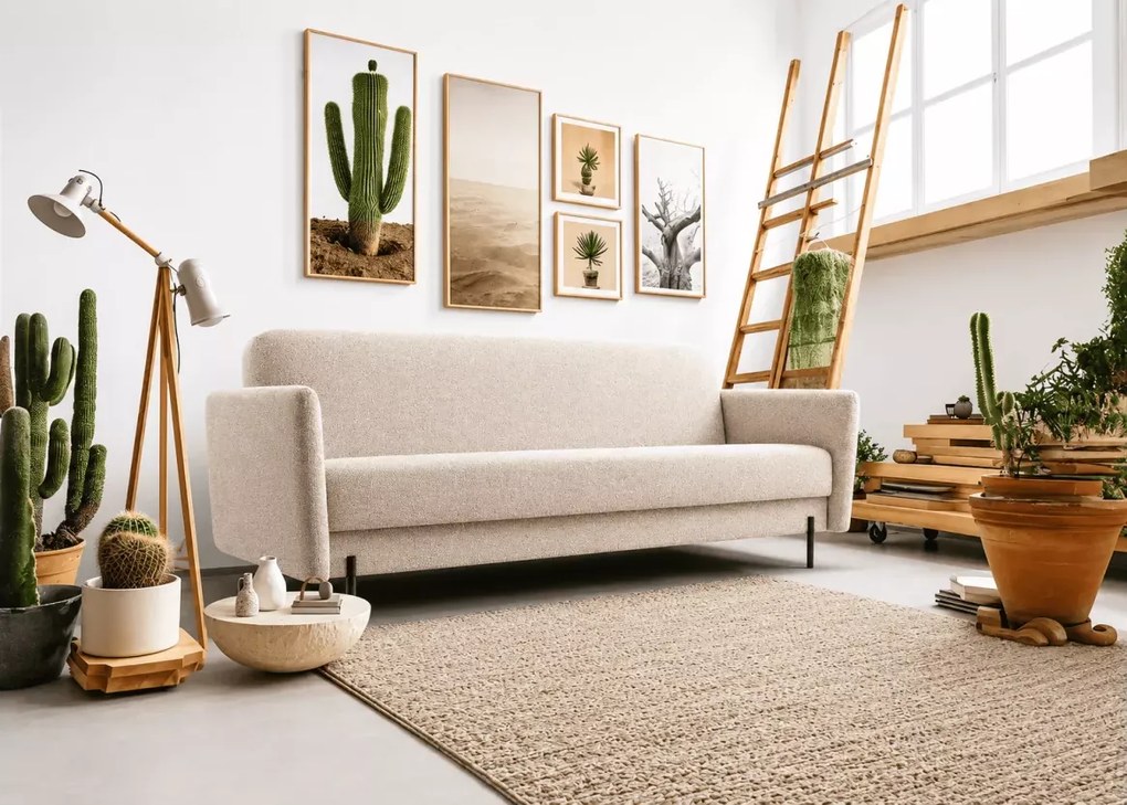 Kanapa Velario – nowoczesna sofa 3-osobowa z funkcją spania i pojemnikiem na pościel, dostępna w 6 kolorach tkanin szenilowych