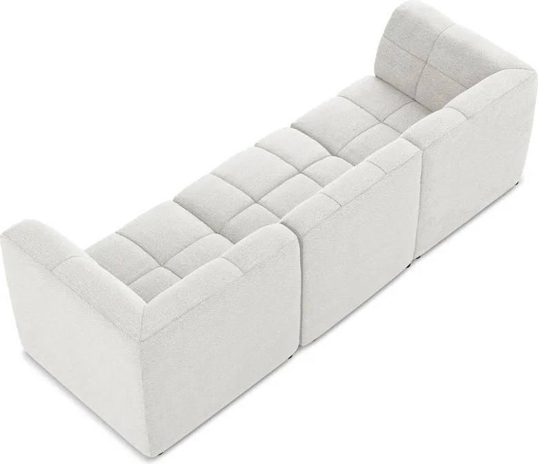 Biała sofa z materiału bouclé 255 cm Aloha – Makamii