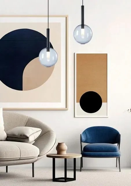 Czarna lampa wisząca - K575- A8-T85