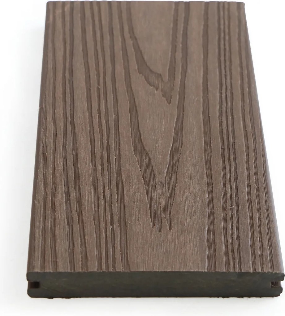 Deski tarasowe WPC koextrudowane, pełny profil, 140 × 23 × 2850 mm, 4 szt., rosewood