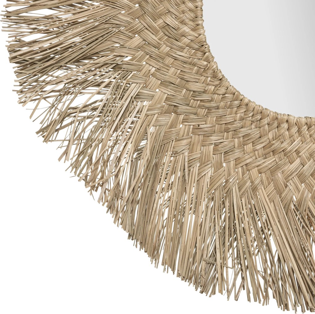 Lustro dekoracyjne okrągłe, trawa morska, Ø 80 cm