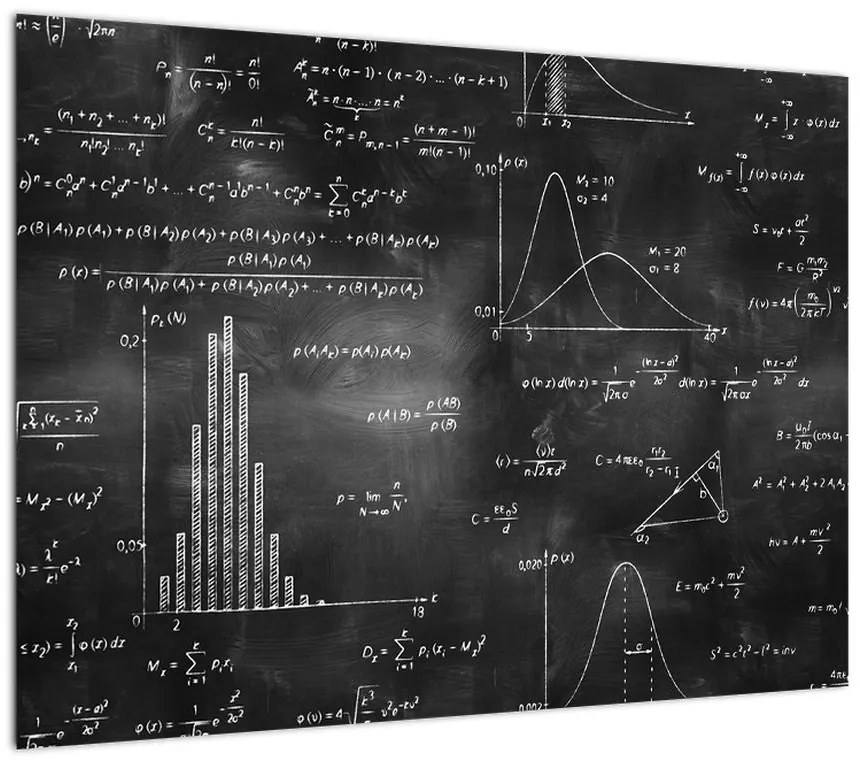 Obraz na szkle - Miłość do liczb (70x50 cm)