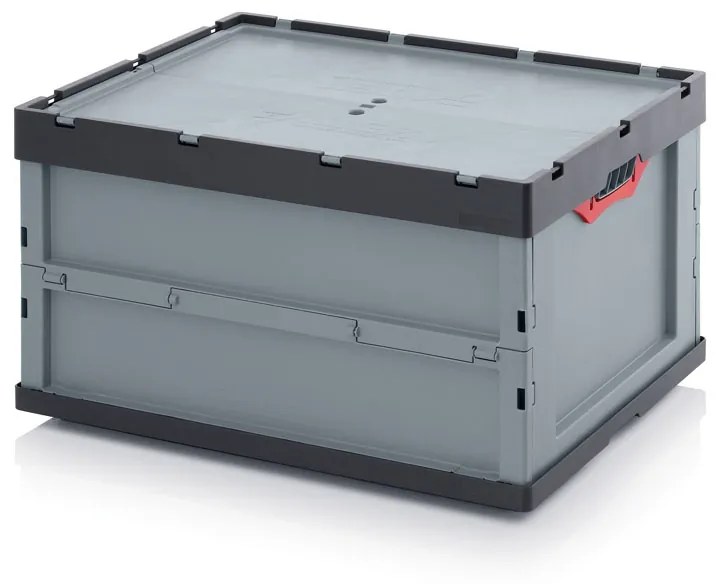 Skrzynka składana z wiekiem, 800x600x445 mm