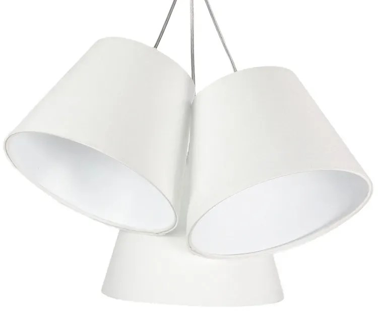 Biała nowoczesna lampa wisząca stożek S6-F65