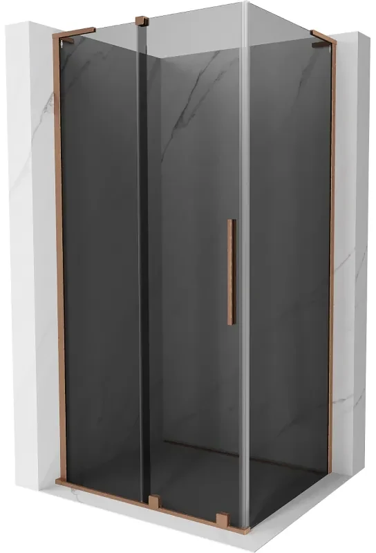 Mexen Velar L kabina prysznicowa rozsuwana 90 x 120 cm, grafit, miedź szczotkowana - 871-090-120-43-65
