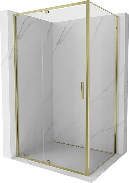 Mexen Exo kabina prysznicowa uchylna 150 x 110 cm, transparent, złota - 819-150-110-50-00