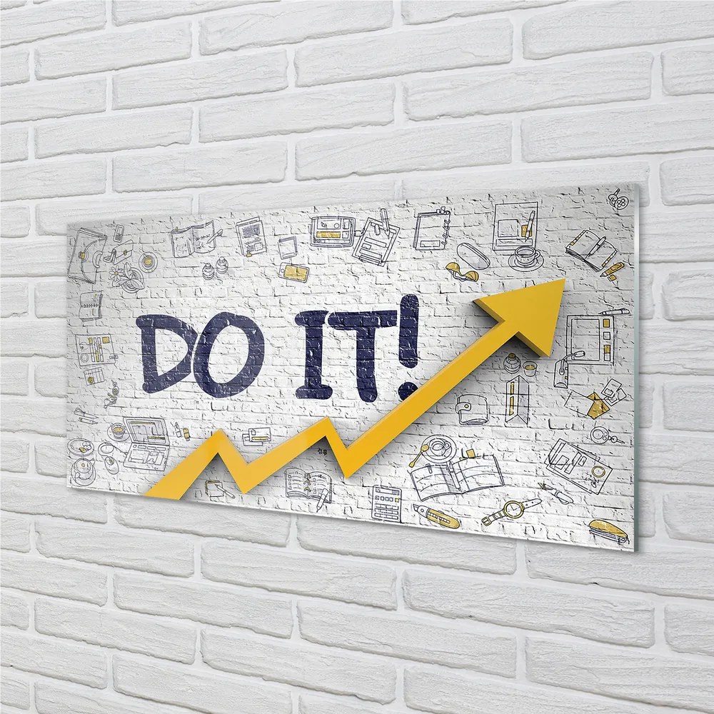 Szklany Panel Motywujące Hasło "Do It"