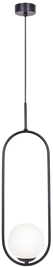 Lampa wisząca elipsa z białym kloszem - A198-Karox