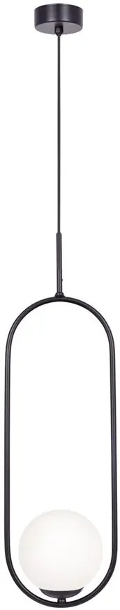 Wisząca lampa elipsa z białym kloszem T5-Z53