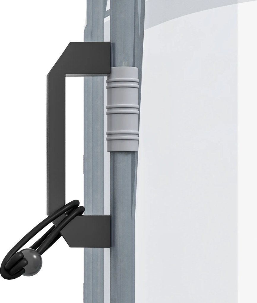 Outsunny Szklarnia foliowa, tunelowa 3 x 2 x 1,95 m, Odporna na wiatr szklarnia na pomidory, Szklarnia z 1 drzwiami, do ogrodu, na balkon, z PE, Przezroczysta