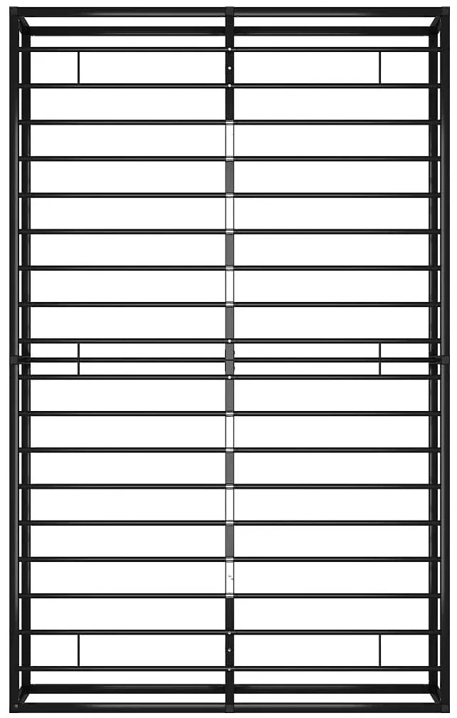 Czarne Metalowe Łóżko Niskie Industrialne 120X200 Cm N4-C74