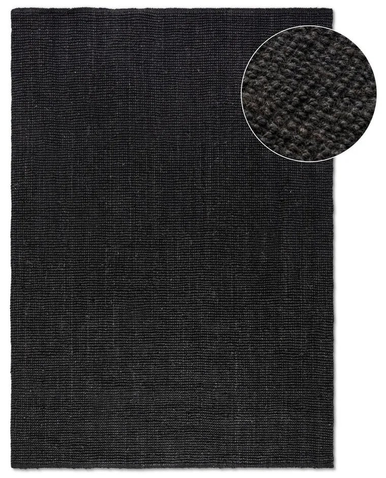 Czarny dywan z juty 80x150 cm Bouclé – Hanse Home