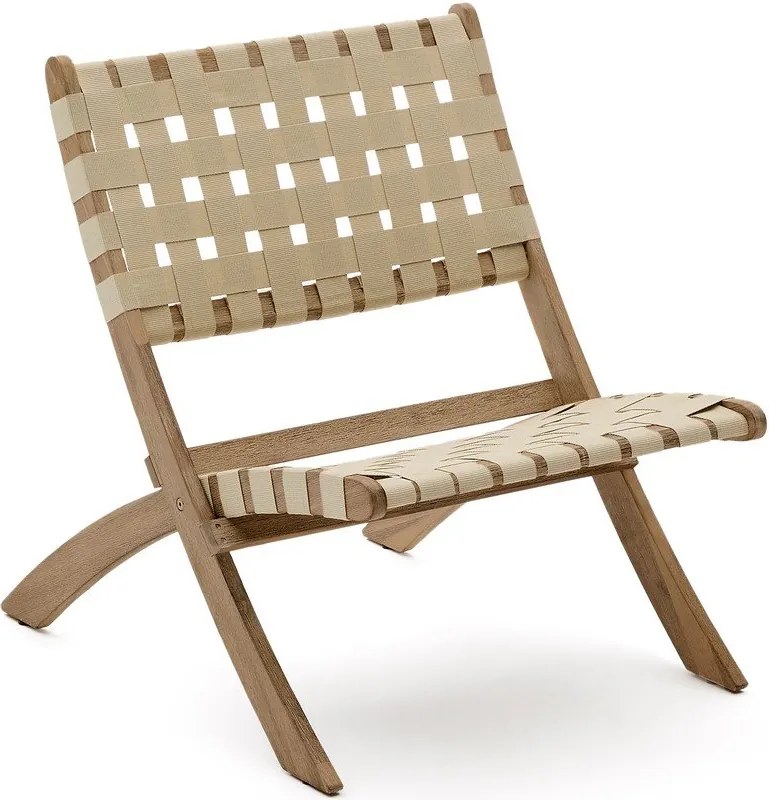 Drewniany fotel ogrodowy w naturalnym kolorze Chabeli – Kave Home