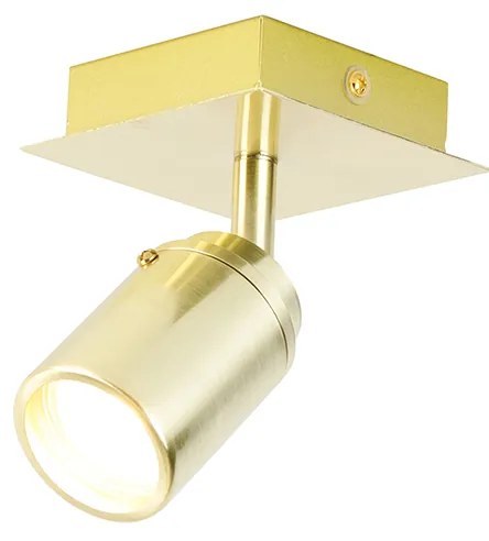 Nowoczesny reflektor łazienkowy mosiądz kwadratowy IP44 - Ducha