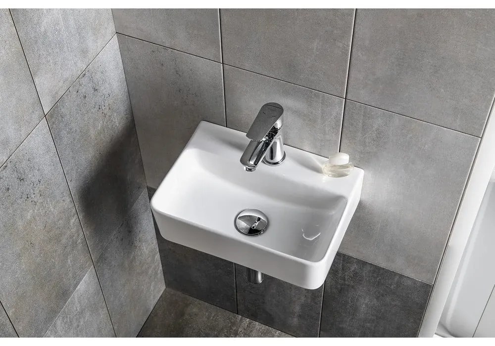 Biała ceramiczna umywalka 36x25 cm Gerda – Sapho